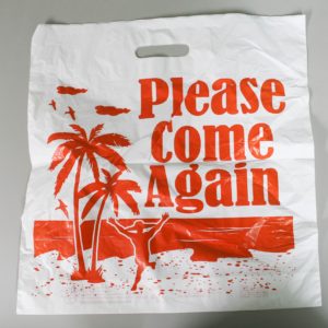 HDPE Printed One Colour Patch Handle Bags (18 x 21) - 100 Bags / PK