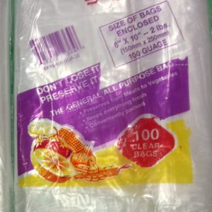 6 x 10 LDPE Unprinted Clear Bag